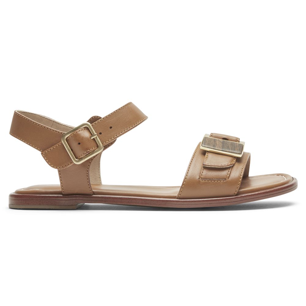 Sandálias Mulher Rockport Total Motion Zadie Buckle Marrom,Portugal UDJSR-8514